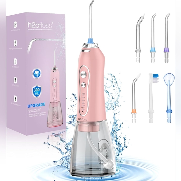 Water Dental Flosser Teeth Cleaner Pick - Pink - Picture 1 of 3